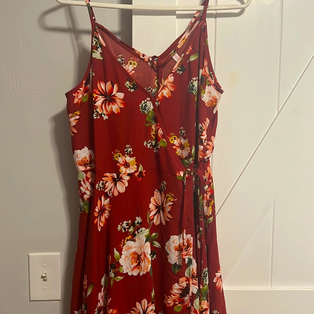 Target Red Floral wrap Dress